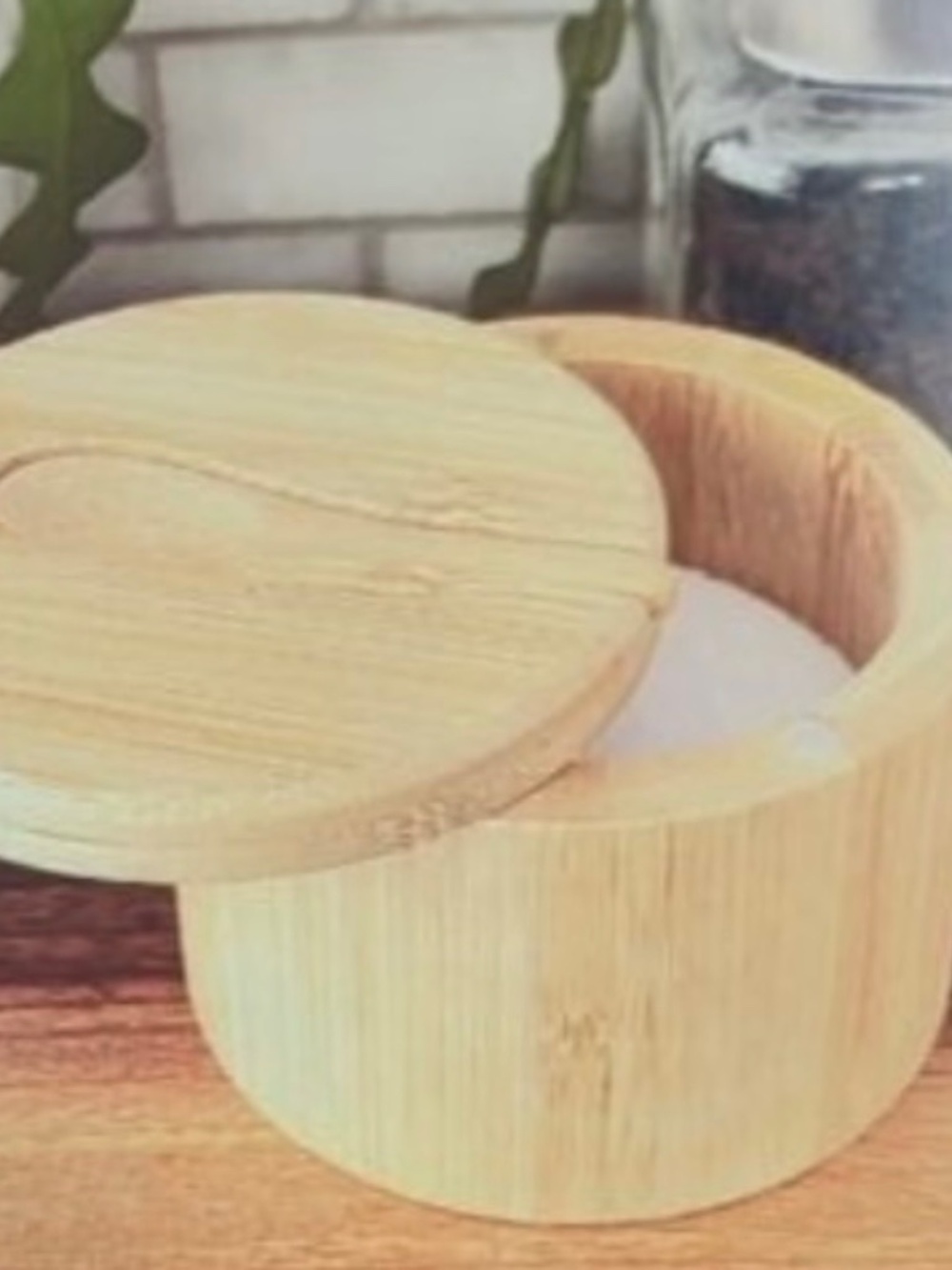 (3/30$) Balanced lifestyle  BALANCED HOME BAMBOO SALT CELLAR WITH SPOON